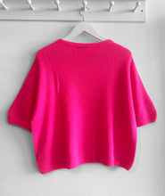Load image into Gallery viewer, Anaïs Alpaca Wool Blend Short Sleeve Jumper - Neon Pink