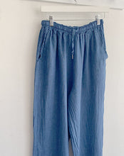 Load image into Gallery viewer, Annie Wide Leg Linen Trousers - Denim Blue
