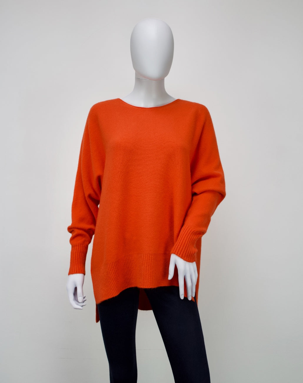 Audrey Batwing Jumper - Melograno Orange