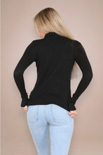 Load image into Gallery viewer, Agnes Plain Polo Neck Jumper - Black