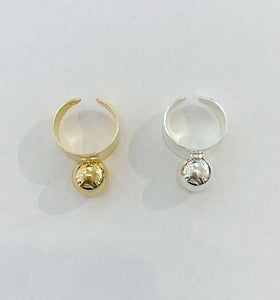 Gold Plated Large Bead Ring