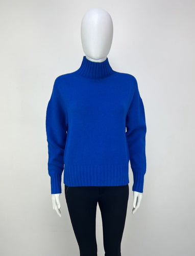 Caitlin Long Sleeve Turtle Neck Jumper- Royal Blue