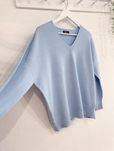 Load image into Gallery viewer, Charlene V Neck Jumper - Kristal Blue