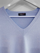Load image into Gallery viewer, Charlene V Neck Jumper - Kristal Blue