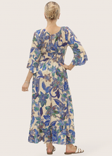 Load image into Gallery viewer, Clarissa Floral Print Shirred Maxi Dress - Royal Blue