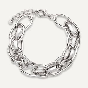 Alesha Multi Chain Bracelet - Rhodium Silver