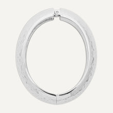 Load image into Gallery viewer, Alesha Chunky Hinged Bracelet - Rhodium Silver