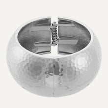 Load image into Gallery viewer, Alesha Chunky Hinged Bracelet - Rhodium Silver