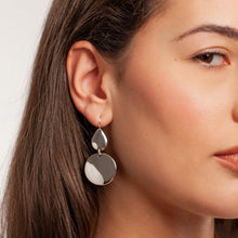 Load image into Gallery viewer, Eternal Geometric Drop Earrings - Silver Rhodium