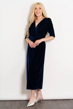 Load image into Gallery viewer, Marlene Velvet Wide Leg Jumpsuit - Navy