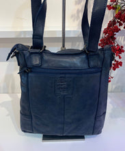 Load image into Gallery viewer, Droitwich Vintage Leather Woven Shoulder Bag - Navy
