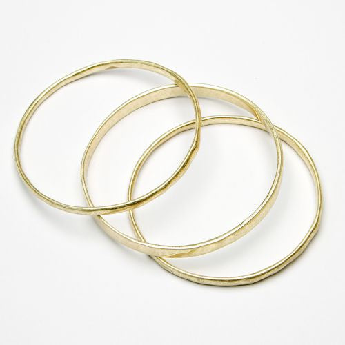 Burnished Bangle Trio - Gold