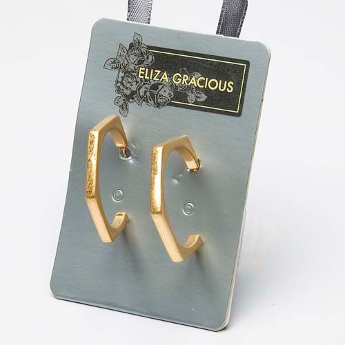 Geometric Hoop Earrings - Gold