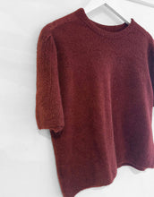 Load image into Gallery viewer, Elin Alpaca Wool Blend Short Sleeve Jumper - Burgundy