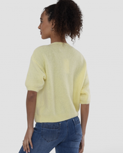 Load image into Gallery viewer, Elin Alpaca Blend Short Sleeve Cardigan - Lemon