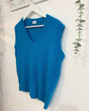 Load image into Gallery viewer, Elin Alpaca Wool Blend V Neck Tank Top - Blue