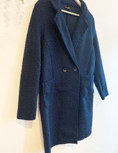 Load image into Gallery viewer, Elspeth Boucle Double Breasted Coat - Navy