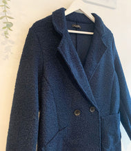 Load image into Gallery viewer, Elspeth Boucle Double Breasted Coat - Navy