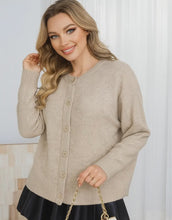 Load image into Gallery viewer, Andrea Wool Blend Short Cardigan - Beige