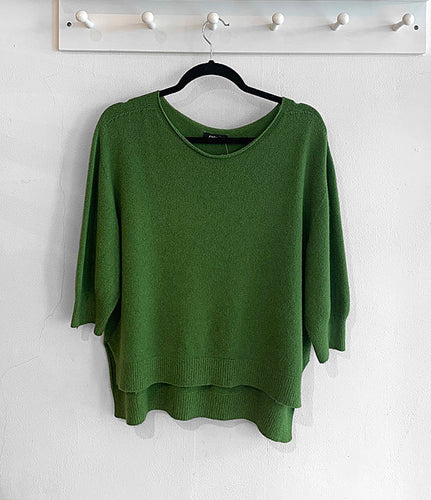 Gaby Dipped Hem Jumper - Douglas Green