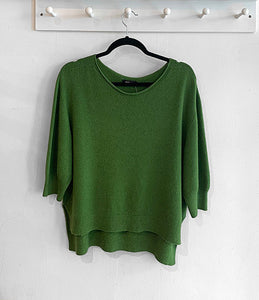 Gaby Dipped Hem Jumper - Douglas Green
