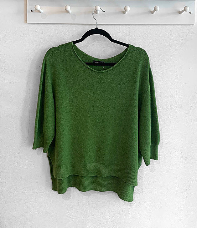 Gaby Dipped Hem Jumper - Douglas Green