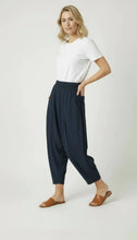 Load image into Gallery viewer, Eliza Harem Cotton Trousers - Navy