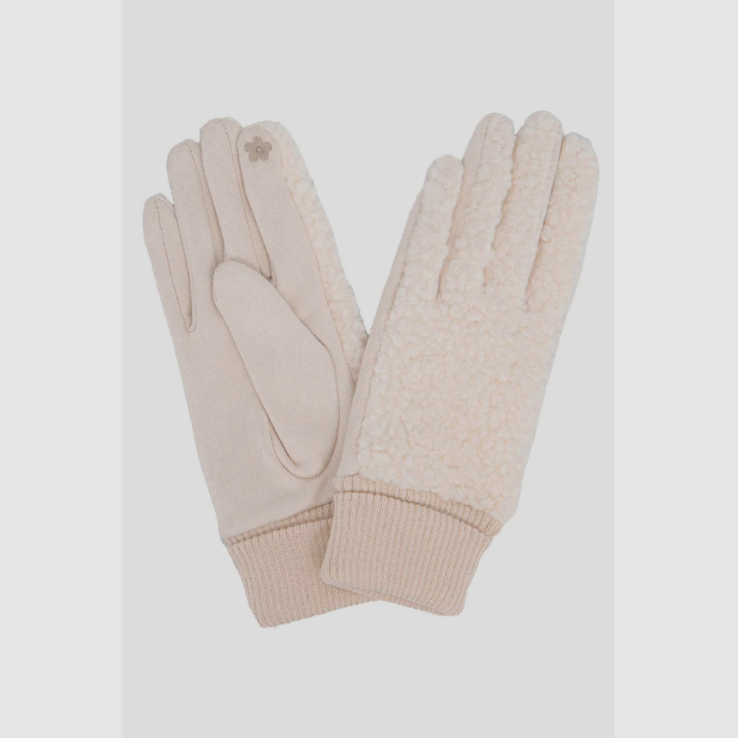 Winne Borg Fleece Gloves - Cream