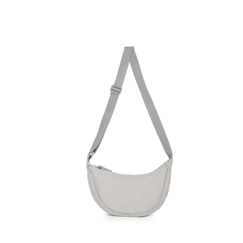 Jessie Rounded Canvas Bag - Light Grey
