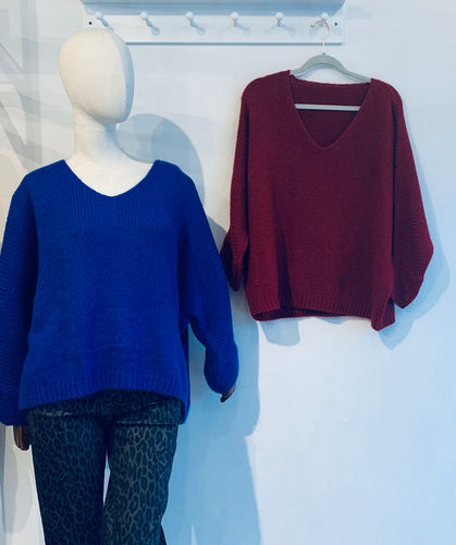 Jessie Mohair Jumper - Wine