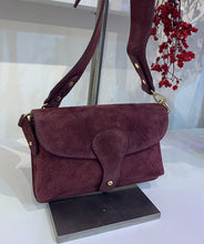 Load image into Gallery viewer, Jolie Suede Crossbody Bag - Burgundy