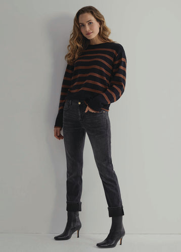 Red Button Kate Turn Up Black Denim Jeans