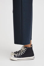 Load image into Gallery viewer, ICHI Kate Wide Legged Jersey Cropped Trousers - Total Eclipse