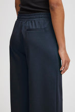 Load image into Gallery viewer, ICHI Kate Wide Legged Jersey Cropped Trousers - Total Eclipse