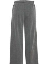Load image into Gallery viewer, ICHI Kate Pique Cotton Blend Trousers - Black