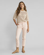 Load image into Gallery viewer, Red Button Tessy Cropped Slubtwill Plain Cotton Trousers - Blush