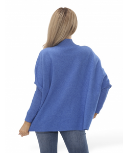 Lara Turtle Neck Batwing Jumper - Cornflower Blue