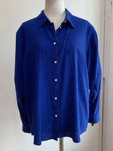 Load image into Gallery viewer, ICHI Linno Linen Blend Long Sleeve Shirt - Sodalite Blue
