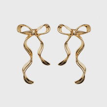 Load image into Gallery viewer, Long Bow Stud Earrings
