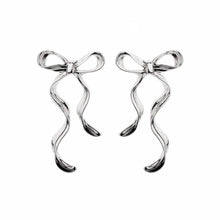 Load image into Gallery viewer, Long Bow Stud Earrings