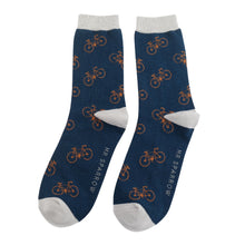 Load image into Gallery viewer, Mr Sparrow Bike Bamboo Socks - Navy