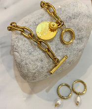 Load image into Gallery viewer, Iris &amp; I Mala Chain &amp; Charm Bracelet - Gold Plated