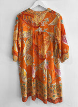 Load image into Gallery viewer, Marianne Paisley Print Short Smock Dress - Orange