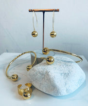 Load image into Gallery viewer, Gold Plated Torque Bangle
