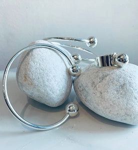 Silver Plated Torque Crossover Bangle