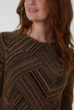 Load image into Gallery viewer, Zeena Lurex Animal Print Swing Dress