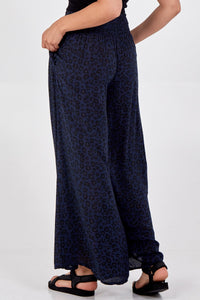 Luella Leopard Print Culotte Trousers - Navy