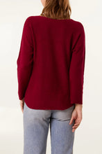 Load image into Gallery viewer, Isabella Soft Knit Jumper - Burgundy