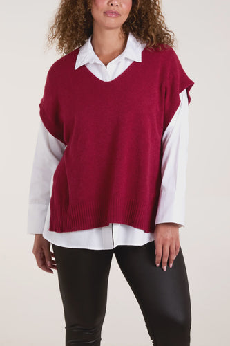 Una Knitted Tank Top - Wine