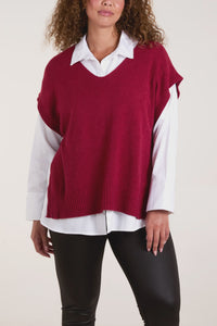 Una Knitted Tank Top - Wine
